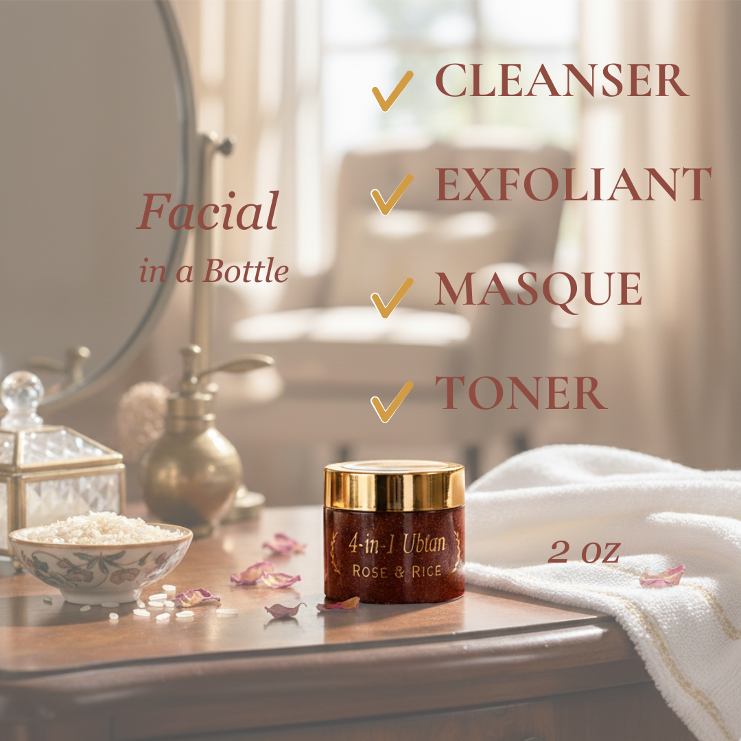 Ayurvedic Face Polish and Scrub Rose and Rice Facewash Scrub Face Masque and Serum